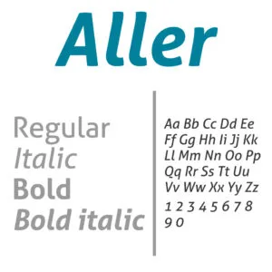 Typografie Aller